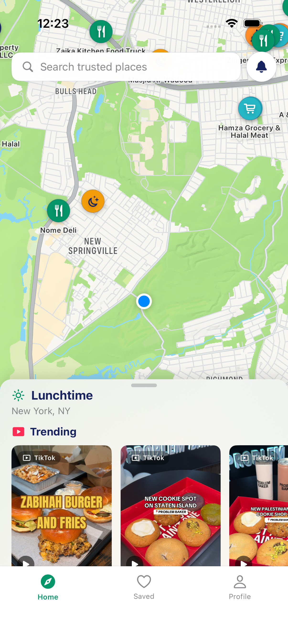 Live map of halal places near you